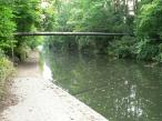 Pipebridge crossing over the Grand Union Canal in England.