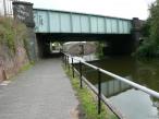 Heavy looking Canal Bridge 88b over The Grand Union Canal in Birmingham.