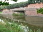 Canal Siding leaving The Grand Union Canal, England.