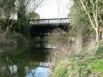 The River Colne with the Slough Arm crossing above it