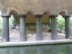 Pillars holding up Blow Up Bridge, Regent's Canal.