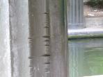 Tow rope marks cut into the pillars of Blow Up Bridge on the Regents Canal