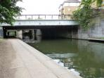 Tightly packed railway bridges 4 5 and 6, Regent's Canal.