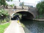 Royal College Street Bridge, Regents Canal, London, England.