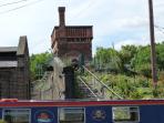 Pumphouse at St. Pancras, Regents Canal, London, England.